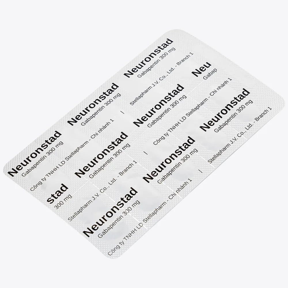 Hình ảnh Thuốc Neuronstad 300mg Stella điều trị hỗ trợ động kinh cục bộ (10 vỉ x 10 viên)