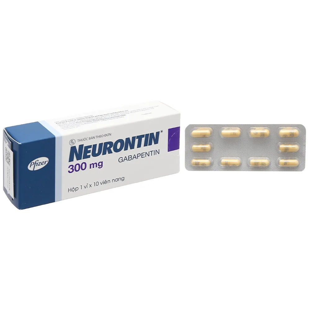 Hình ảnh Thuốc Neurontin 300mg Pfizer điều trị bệnh động kinh và đau dây thần kinh (1 vỉ x 10 viên)