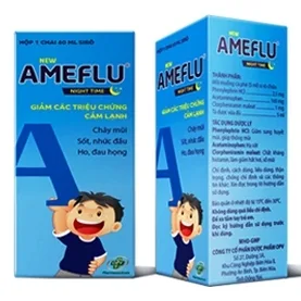 Hình ảnh Siro New Ameflu Night Time OPV giảm các triệu chứng cảm lạnh (60ml)