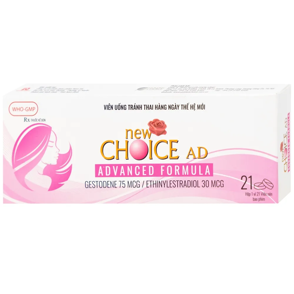 Hình ảnh Thuốc tránh thai hàng ngày New Choice AD Advanced Formula Nam Hà (1 vỉ x 21 viên)
