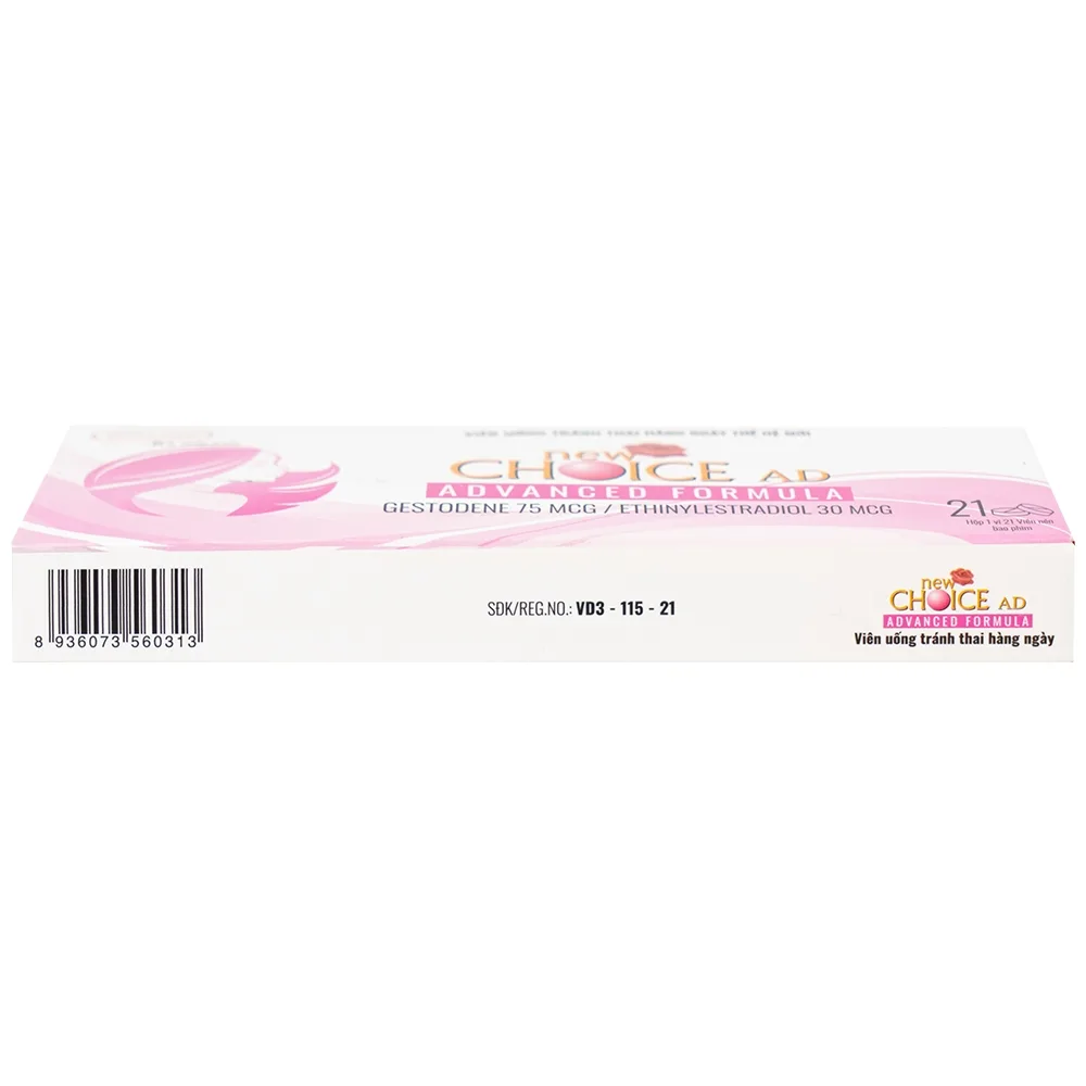 Hình ảnh Thuốc tránh thai hàng ngày New Choice AD Advanced Formula Nam Hà (1 vỉ x 21 viên)