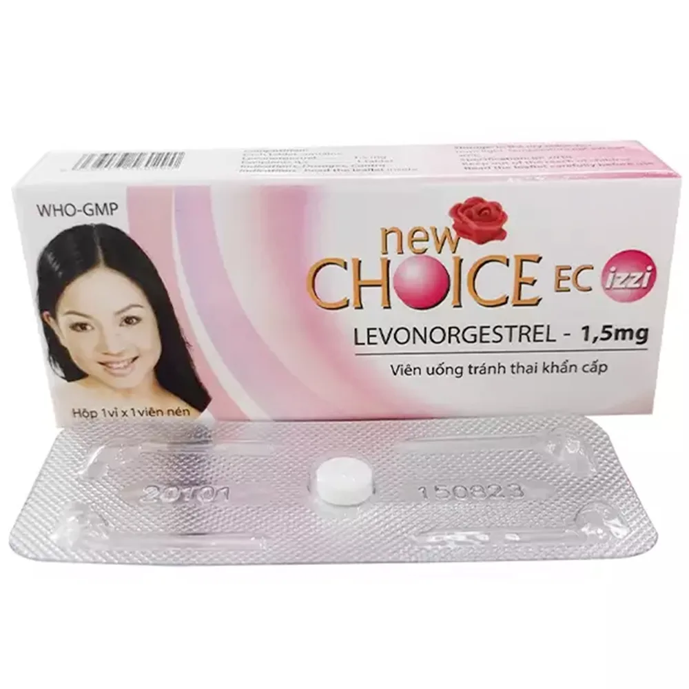 Hình ảnh Viên uống tránh thai khẩn cấp New Choice Ec Izzi 1.5mg Nam Hà tránh thụ thai trong vòng 72 giờ (1 vỉ x 1 viên)