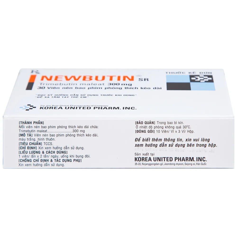 Hình ảnh Viên nén Newbutin SR 300mg Korea United điều trị trào ngược dạ dày - thực quản (3 vỉ x 10 viên)