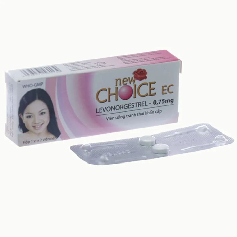 Hình ảnh Thuốc Newchoice EC 0,75mg Nam Hà ngừa thai khẩn cấp (1 vỉ x 2 viên)
