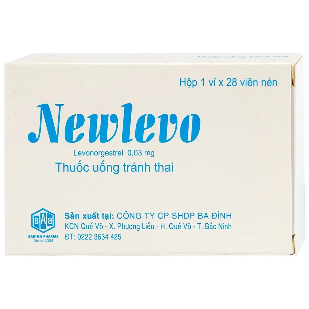 Hình ảnh Thuốc tránh thai hằng ngày Newlevo Babiophar (1 vỉ x 28 viên)