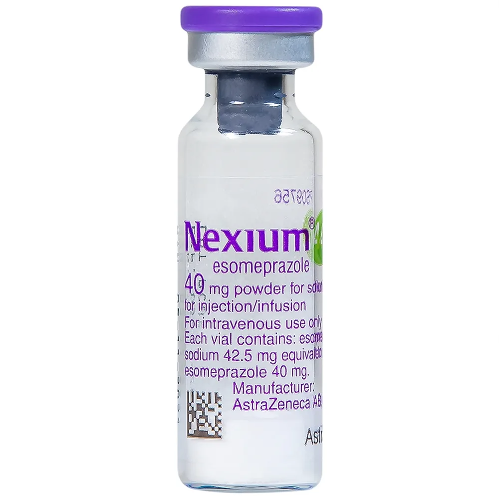 Hình ảnh Bột pha tiêm Nexium 40mg AstraZeneca điều trị kháng tiết dịch vị, trào ngược dạ dày - thực quản (1 lọ)