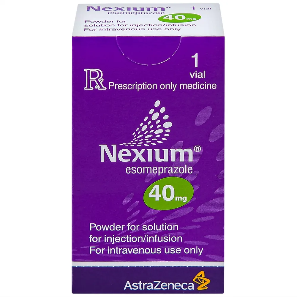 Hình ảnh Bột pha tiêm Nexium 40mg AstraZeneca điều trị kháng tiết dịch vị, trào ngược dạ dày - thực quản (1 lọ)