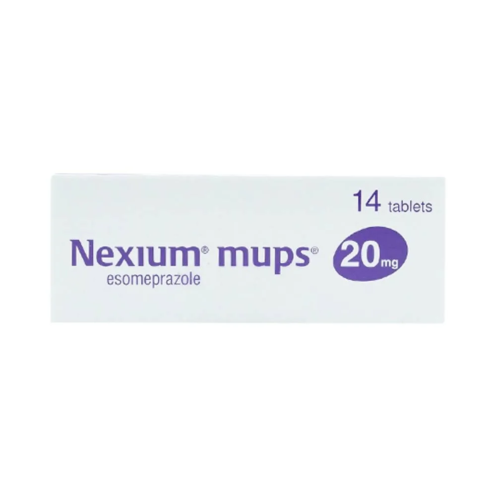 Hình ảnh Viên nén Nexium Mups 20mg AstraZeneca điều trị trào ngược dạ dày - thực quản, loét dạ dày (2 vỉ x 7 viên)