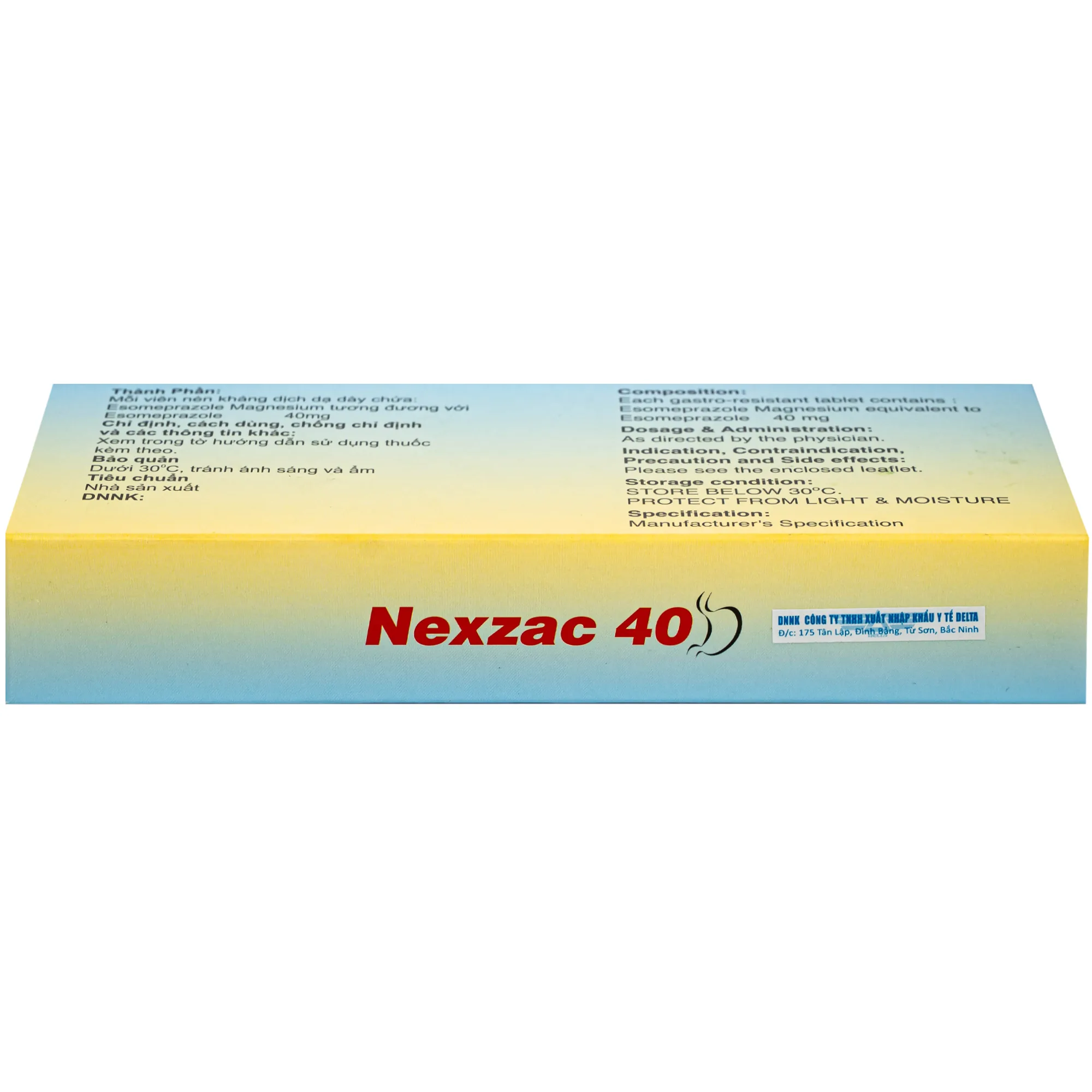 Hình ảnh Thuốc Nexzac-40 Torrent điều trị trào ngược dạ dày - thực quản, viêm loét dạ dày - tá tràng (3 vỉ x 10 viên)