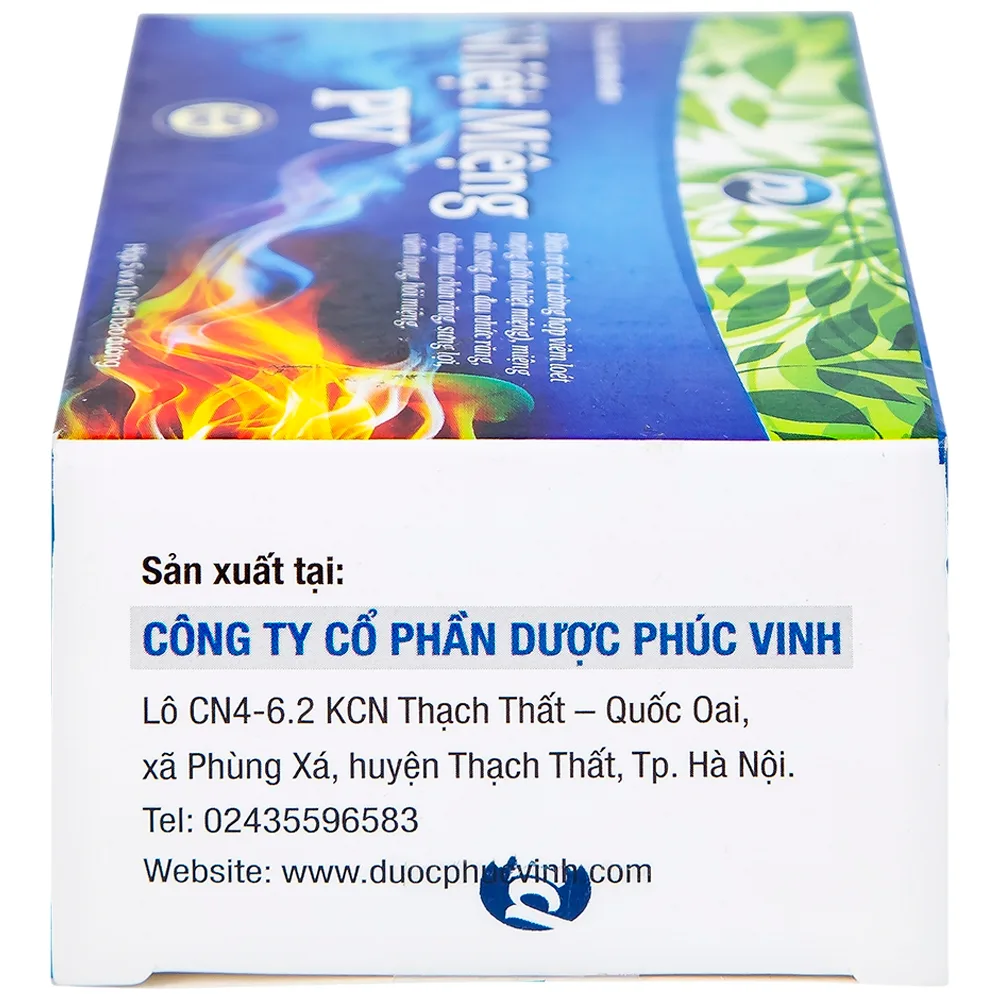 Hình ảnh Thuốc Nhiệt Miệng PV điều trị viêm loét miệng, lưỡi và miệng môi sưng đau (5 vỉ x 10 viên)