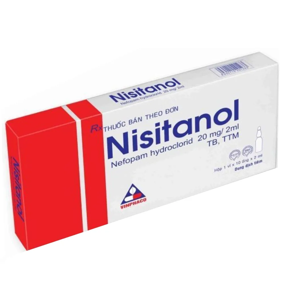 Hình ảnh Dung dịch tiêm Nisitanol 20mg/2ml Vinphaco điều trị đau thấp khớp, đau răng, đau sau mổ (1 vỉ x 10 ống x 2ml)