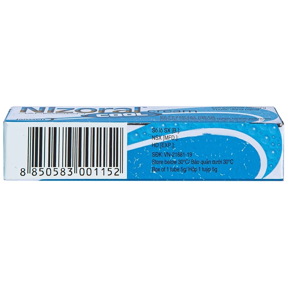 Hình ảnh Kem bôi da Nizoral cool cream Janssen điều trị nhiễm nấm ngoài da, lang ben (5g)