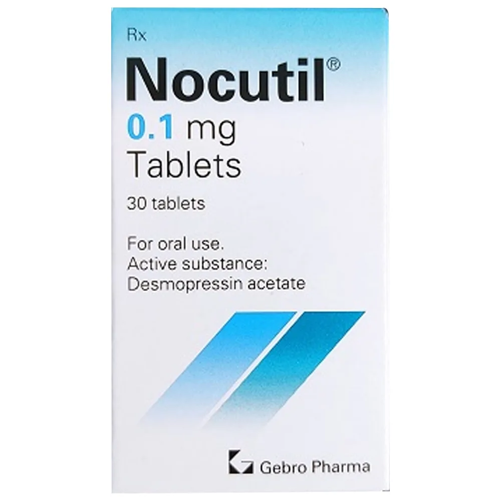 Hình ảnh Thuốc Nocutil 0.1mg Việt Pháp điều trị đái dầm ban đêm ở trẻ trên 5 tuổi (1 hộp x 30 viên)