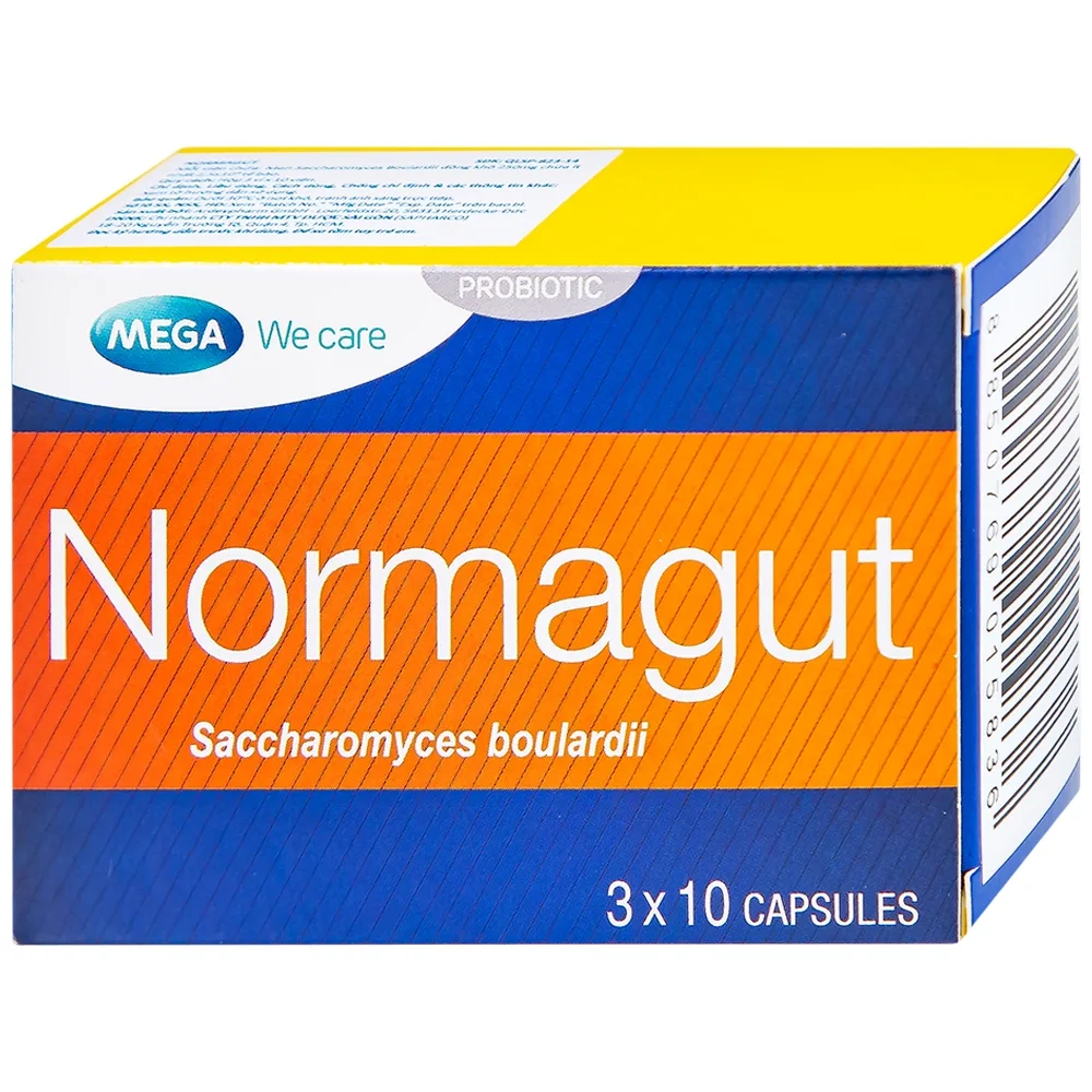 Hình ảnh Thuốc Normagut MEGA We care cân bằng hệ vi sinh đường ruột (3 vỉ x 10 viên)