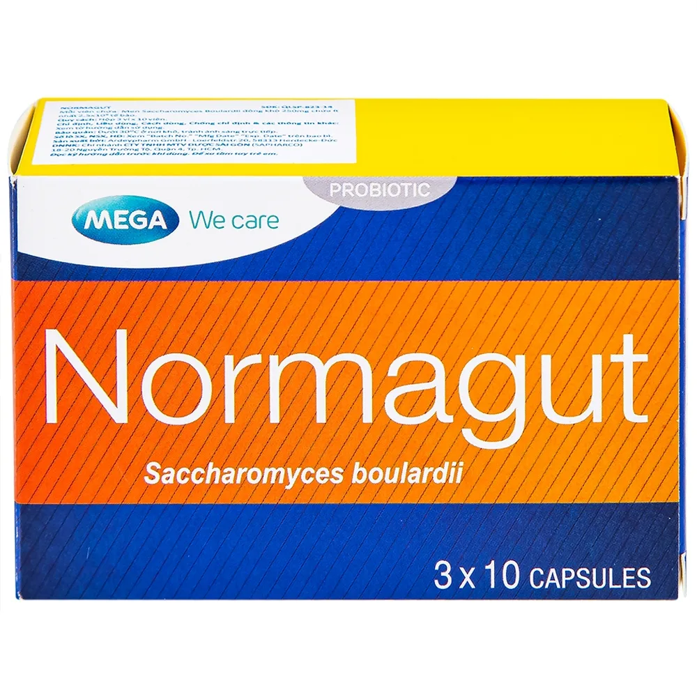 Hình ảnh Thuốc Normagut MEGA We care cân bằng hệ vi sinh đường ruột (3 vỉ x 10 viên)