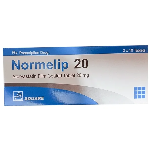 Hình ảnh Thuốc Normelip 20 Square giảm cholesterol toàn phần (2 vỉ x 10 viên)