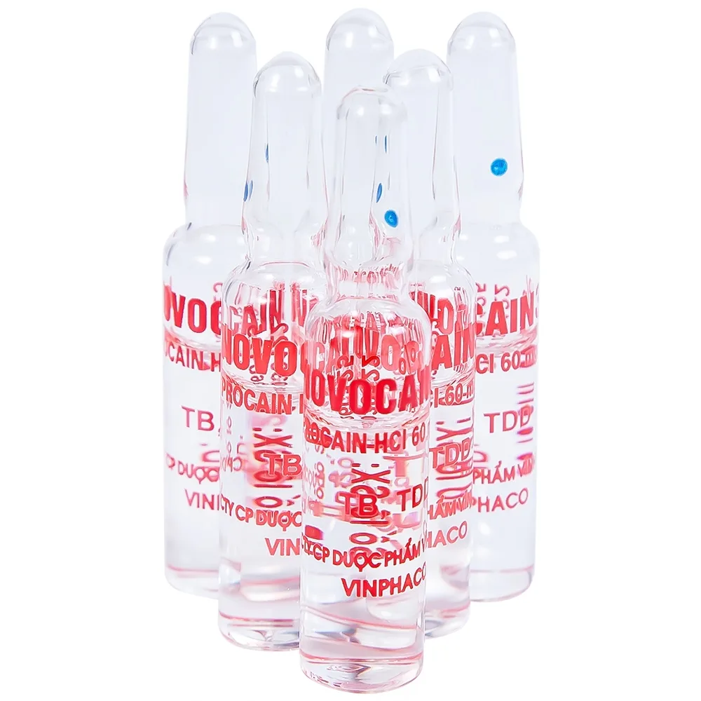 Hình ảnh Dung dịch tiêm Novocain 3% Vinphaco gây tê tiêm thấm, gây tê vùng, gây tê tủy sống (100 ống x 2ml) 