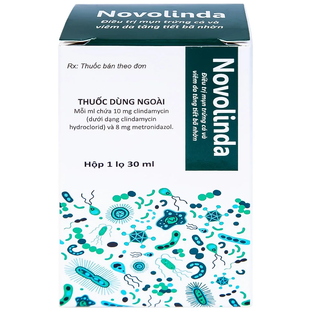 Hình ảnh Dung dịch Novolinda CPC1 Hà Nội điều trị bệnh trứng cá, viêm nang lông (30ml)