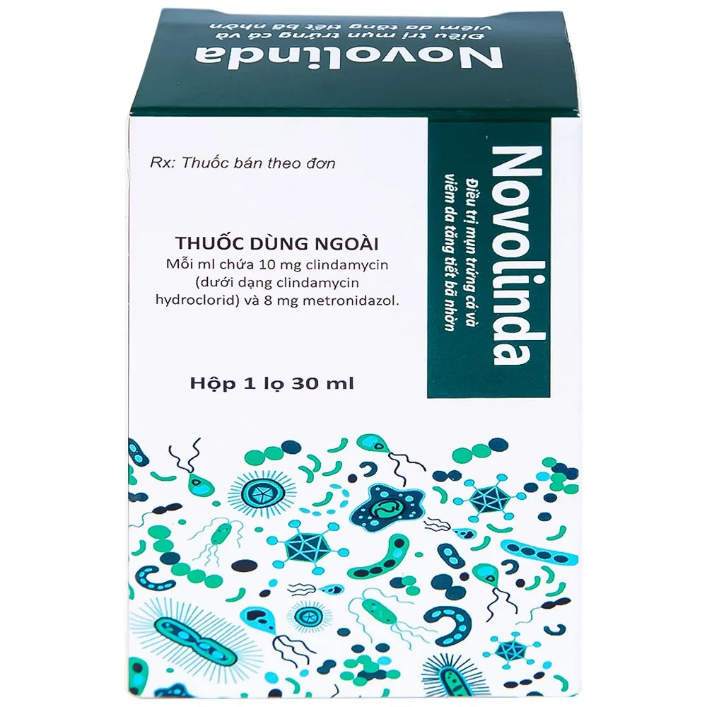Hình ảnh Dung dịch Novolinda CPC1 Hà Nội điều trị bệnh trứng cá, viêm nang lông (30ml)