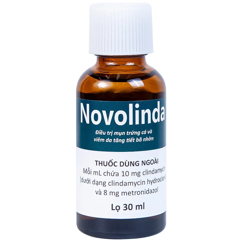 Hình ảnh Dung dịch Novolinda CPC1 Hà Nội điều trị bệnh trứng cá, viêm nang lông (30ml)