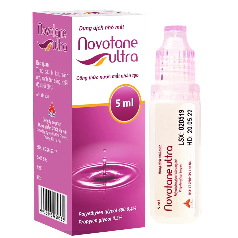 Hình ảnh Thuốc Novotane Ultra CPC1 làm dịu mắt, giảm tình trạng đau rát và kích ứng mắt (5ml)