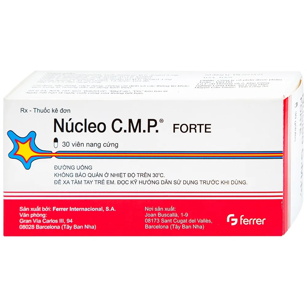 Hình ảnh Viên nang cứng Núcleo C.M.P Forte Ferrer điều trị bệnh lý thần kinh ngoại biên (6 vỉ x 5 viên)