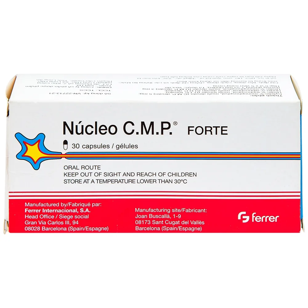 Hình ảnh Viên nang cứng Núcleo C.M.P Forte Ferrer điều trị bệnh lý thần kinh ngoại biên (6 vỉ x 5 viên)