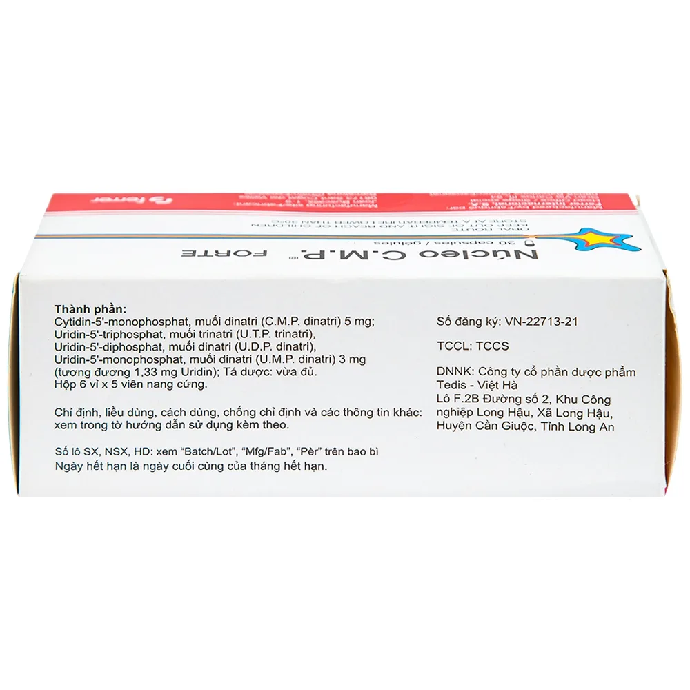 Hình ảnh Viên nang cứng Núcleo C.M.P Forte Ferrer điều trị bệnh lý thần kinh ngoại biên (6 vỉ x 5 viên)