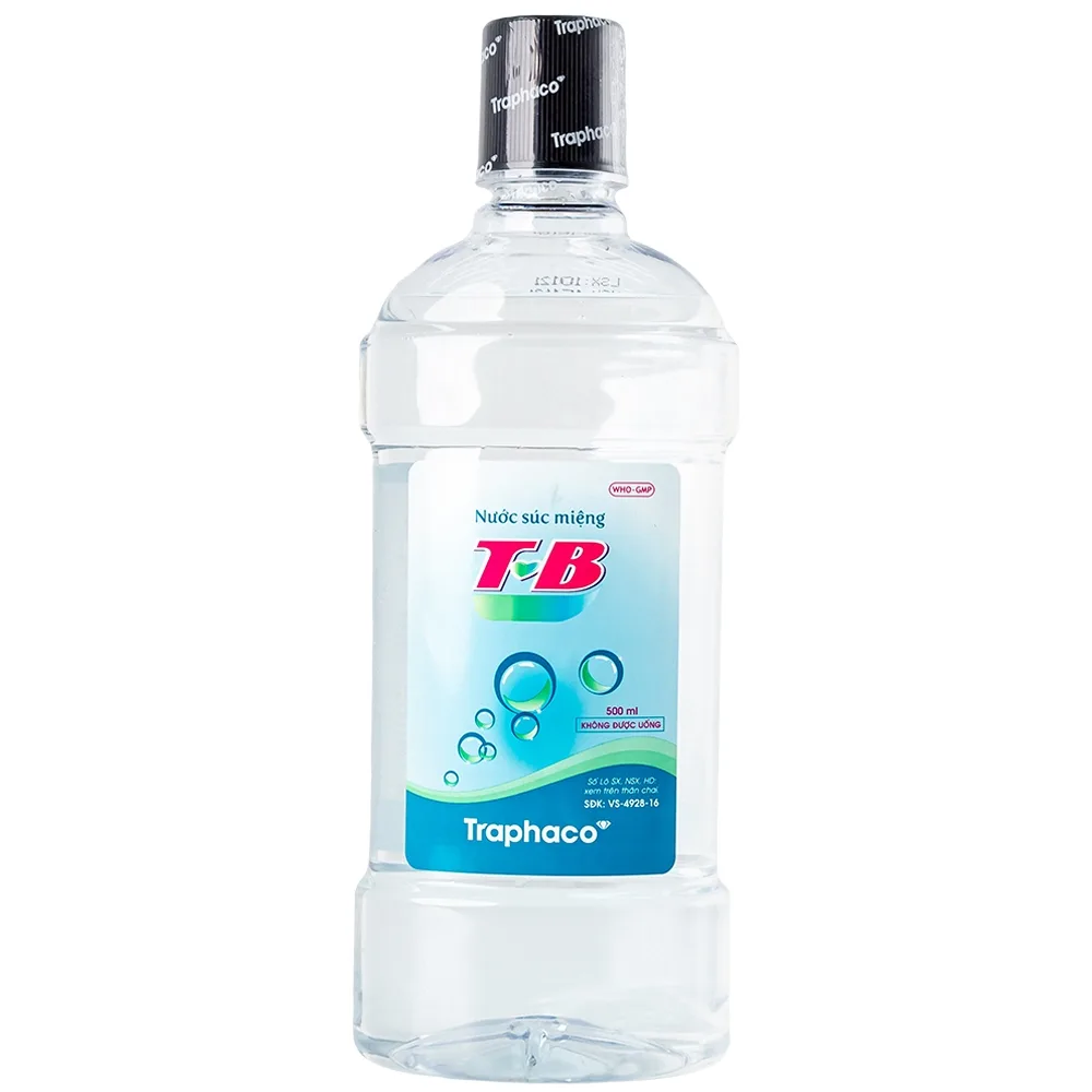 Hình ảnh Nước súc miệng T&B Traphaco sát trùng răng miệng, họng, khử mùi hôi thuốc lá (500ml)