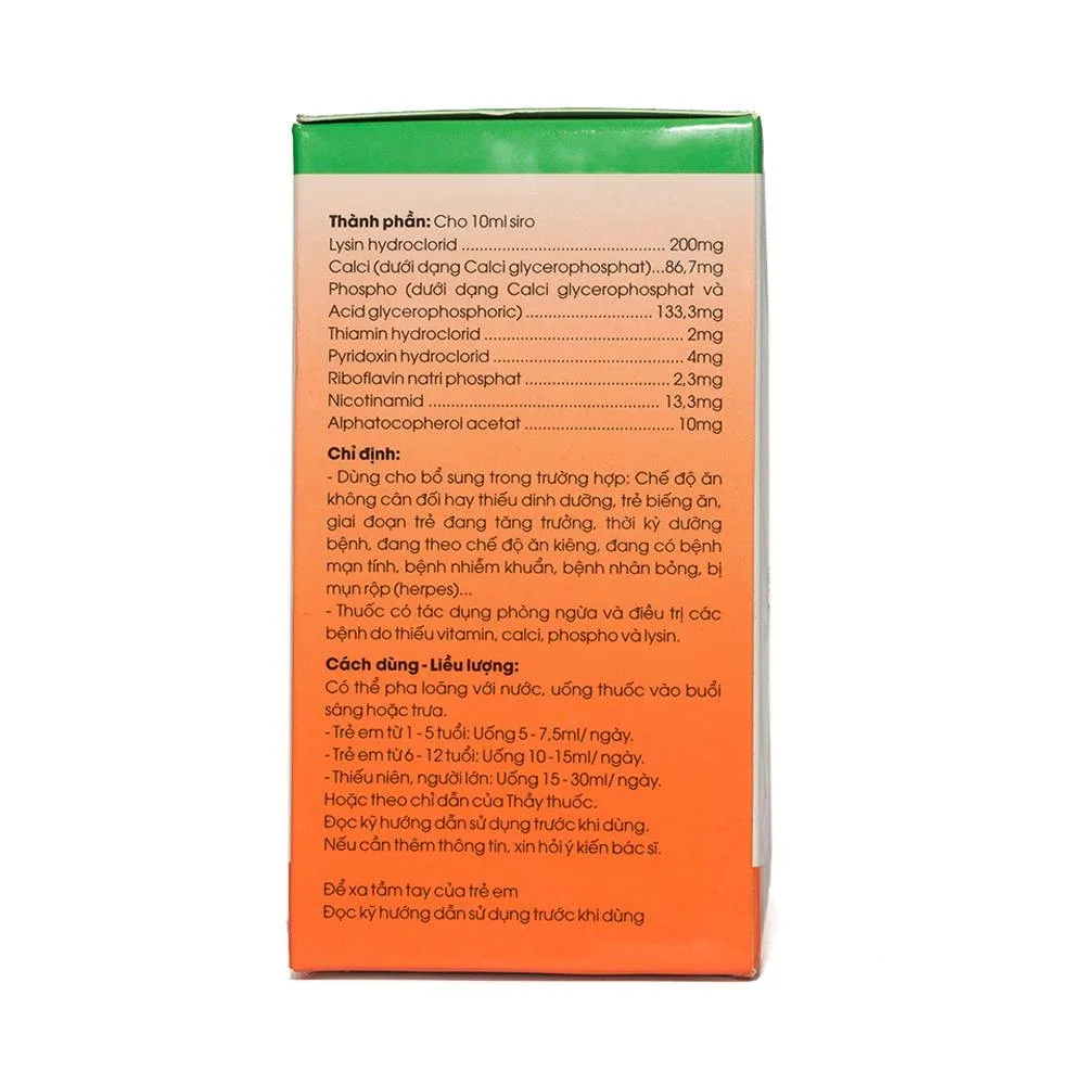 Hình ảnh Siro Nutrohadi F bổ sung dinh dưỡng dùng cho trẻ biếng ăn, phòng ngừa thiếu vitamin (20 ống x 10ml)