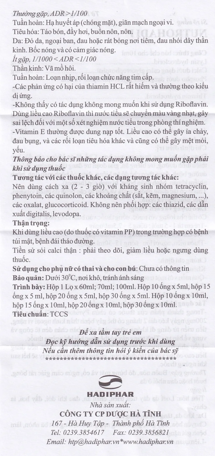 Hình ảnh Siro Nutrohadi F bổ sung dinh dưỡng dùng cho trẻ biếng ăn, phòng ngừa thiếu vitamin (20 ống x 10ml)