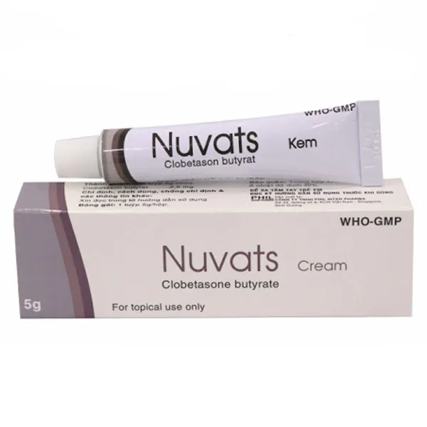 Hình ảnh Kem bôi da Nuvats Phil Inter Pharma điều trị chàm dị ứng, viêm da, viêm tai ngoài (5g)