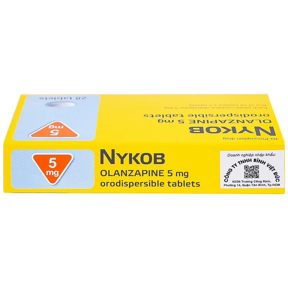 Hình ảnh Viên nén Nykob 5mg Genepharm SA điều trị tâm thần phân liệt (4 vỉ x 7 viên)