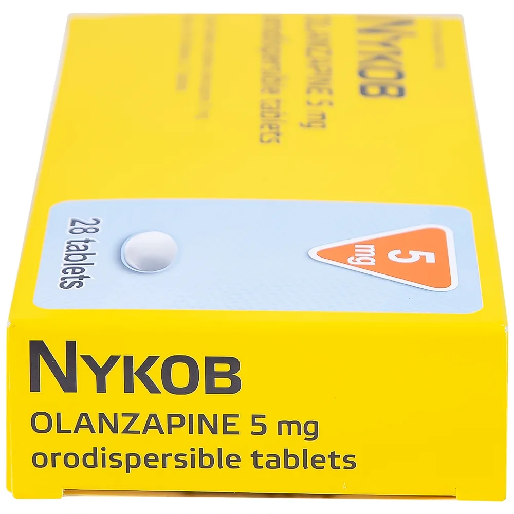 Hình ảnh Viên nén Nykob 5mg Genepharm SA điều trị tâm thần phân liệt (4 vỉ x 7 viên)