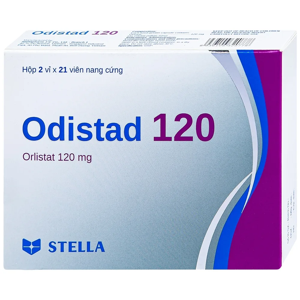 Hình ảnh Thuốc Odistad 120 Stella điều trị béo phì và phòng ngừa tăng cân trở lại ở người lớn (2 vỉ x 21 viên)