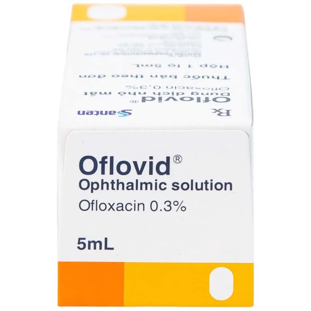 Hình ảnh Thuốc nhỏ mắt Oflovid Santen điều trị viêm bờ mi, viêm túi lệ, lẹo, viêm kết mạc, viêm sụn mi (5ml)