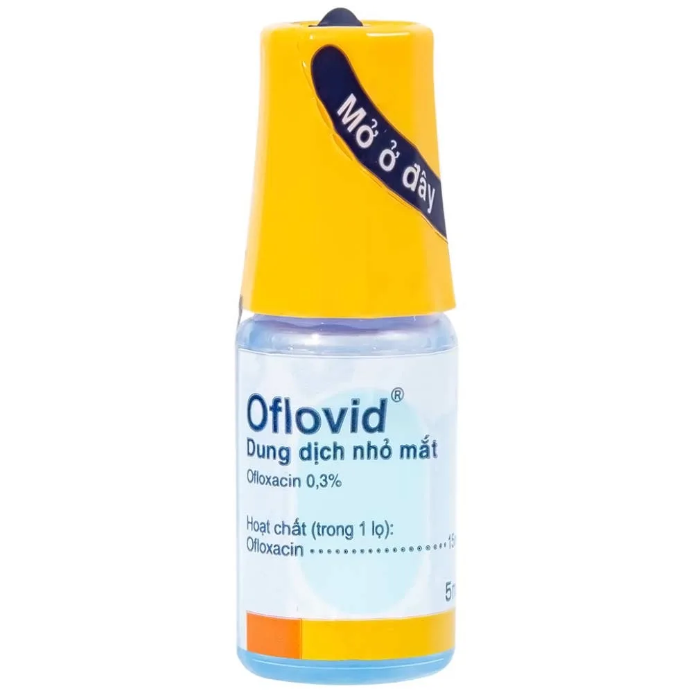 Hình ảnh Thuốc nhỏ mắt Oflovid Santen điều trị viêm bờ mi, viêm túi lệ, lẹo, viêm kết mạc, viêm sụn mi (5ml)