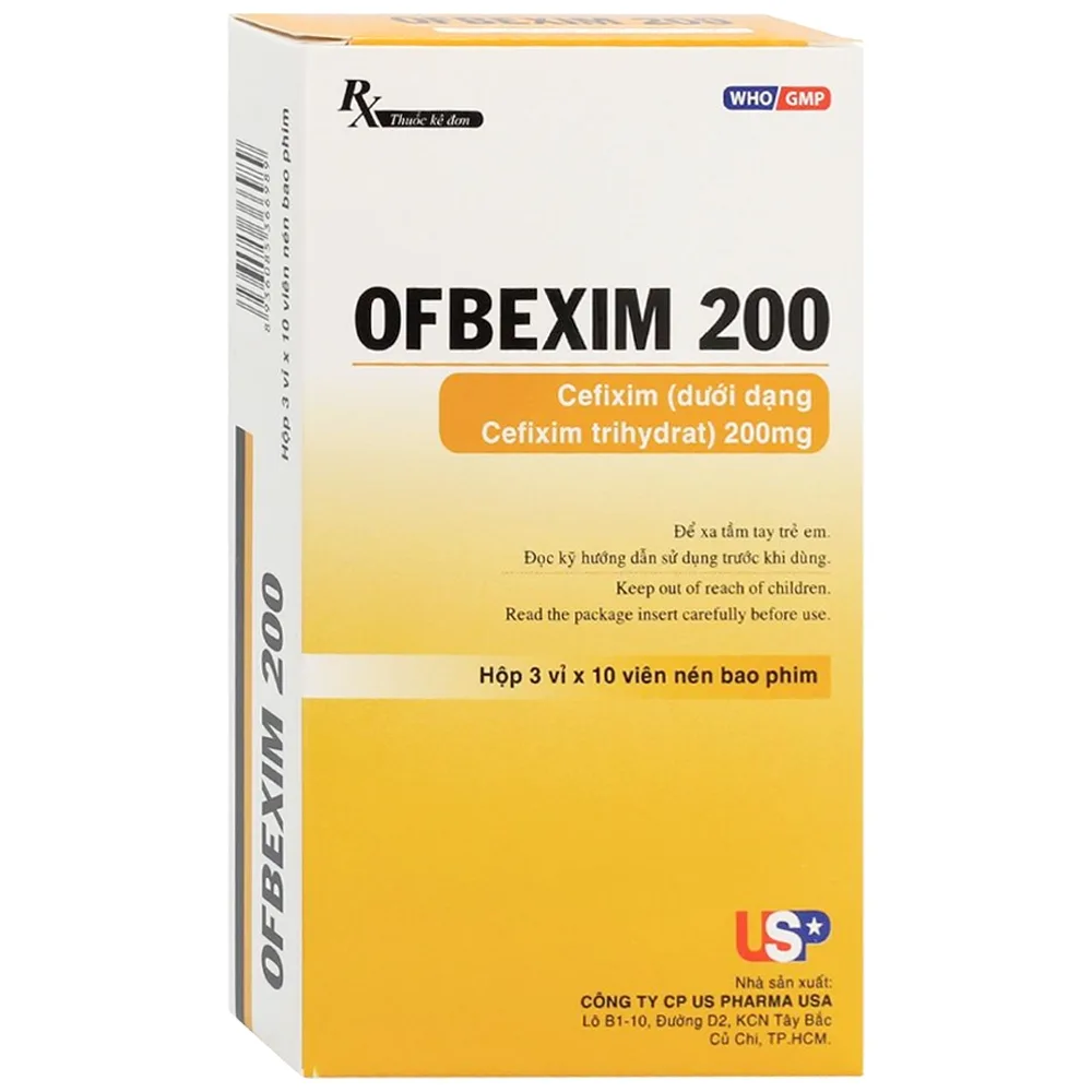 Hình ảnh Thuốc Ofbexim 200mg Usp điều trị nhiễm khuẩn (3 vỉ x 10 viên)