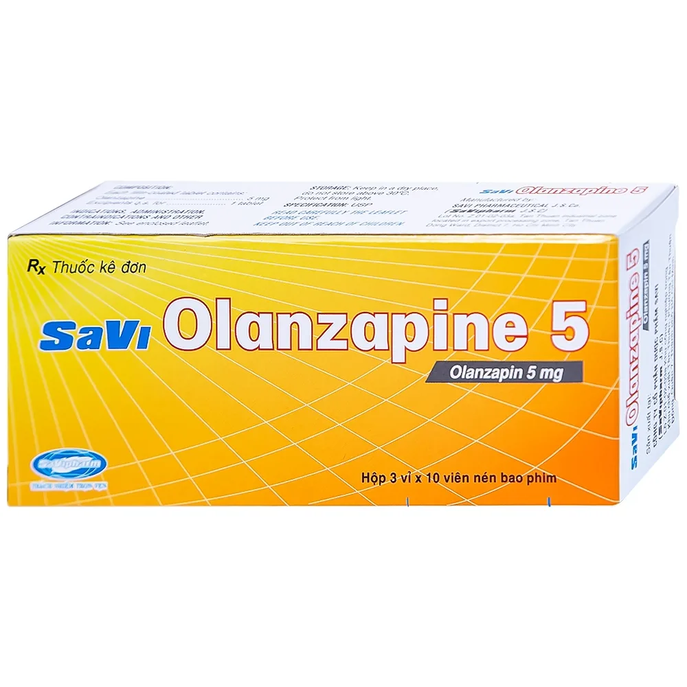 Hình ảnh Thuốc Savi Olanzapine 5 điều trị bệnh tâm thần phân liệt (3 vỉ x 10 viên)