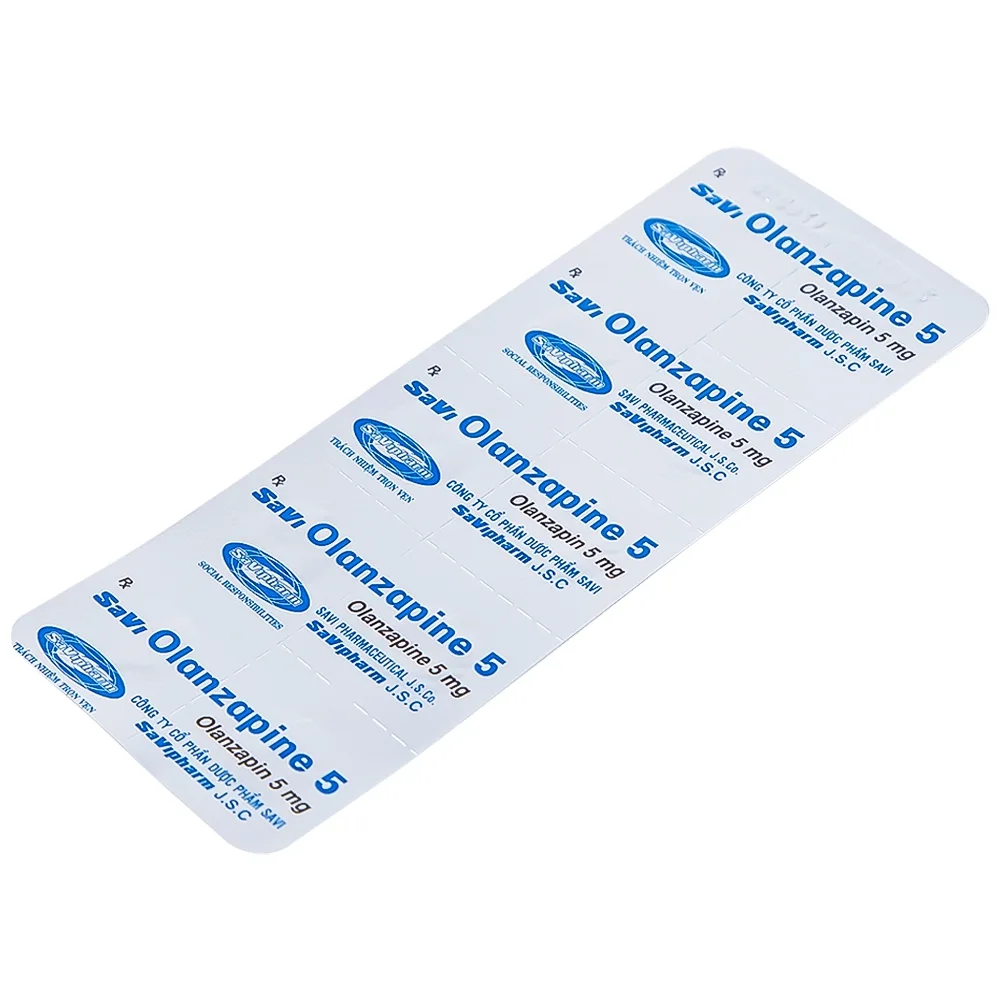 Hình ảnh Thuốc Savi Olanzapine 5 điều trị bệnh tâm thần phân liệt (3 vỉ x 10 viên) 
