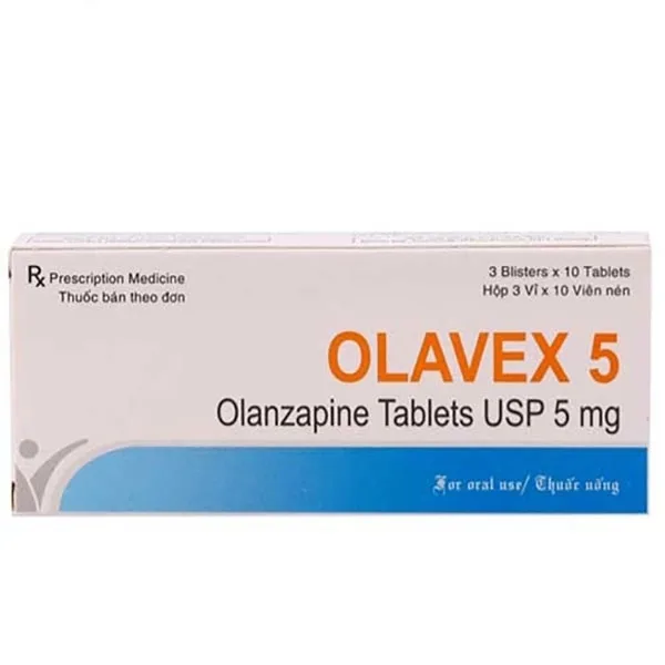 Hình ảnh Thuốc Olavex 5 Akums điều trị bệnh tâm thần phân liệt (3 vỉ x 10 viên)