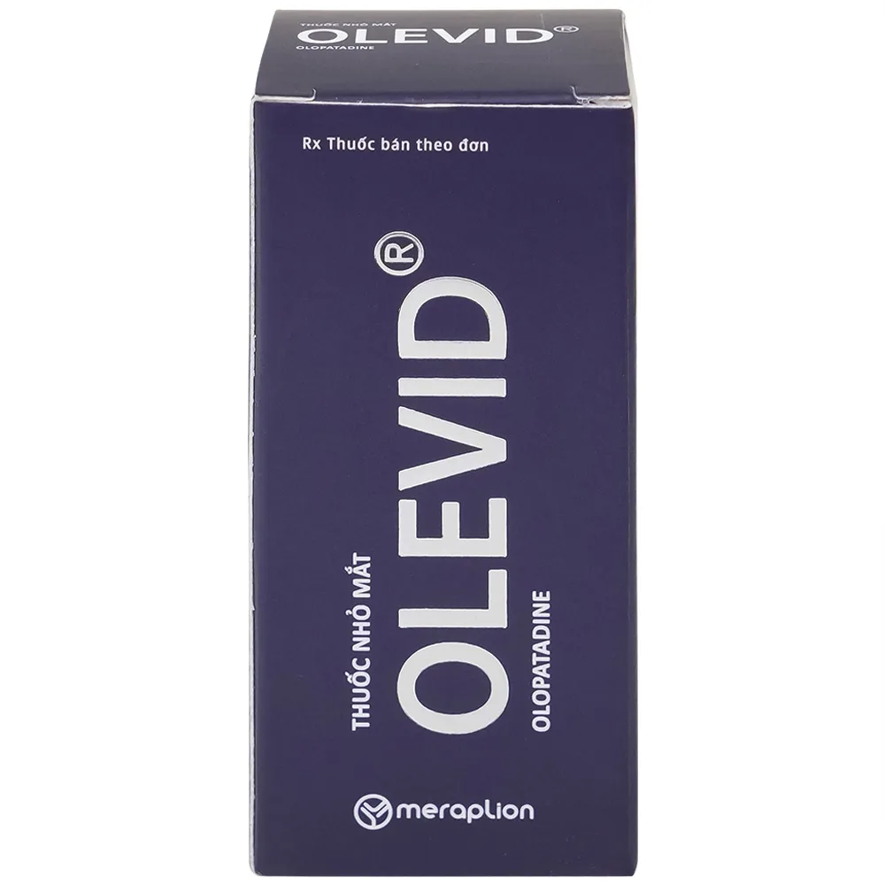 Hình ảnh Thuốc nhỏ mắt Olevid Olopatadine 5ml Merap điều trị triệu chứng ngứa mắt của bệnh viêm kết mạc dị ứng
