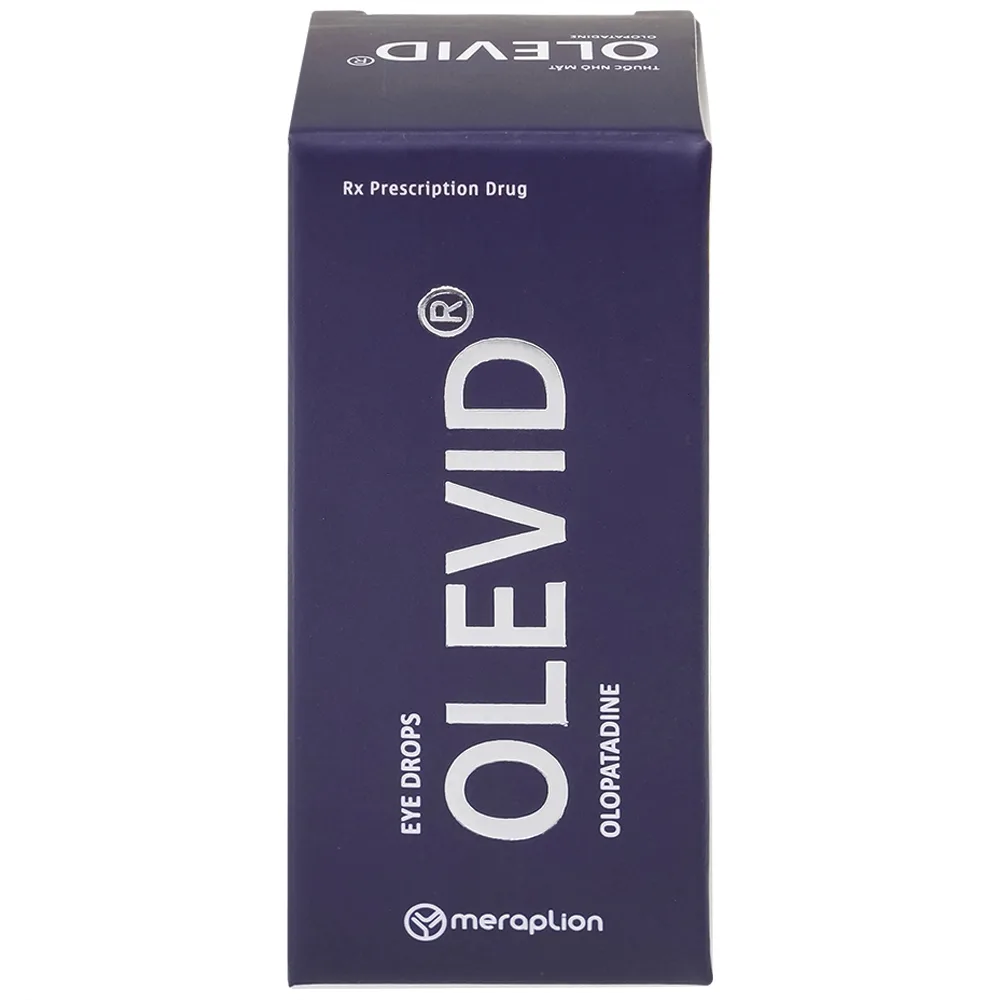 Hình ảnh Thuốc nhỏ mắt Olevid Olopatadine 5ml Merap điều trị triệu chứng ngứa mắt của bệnh viêm kết mạc dị ứng