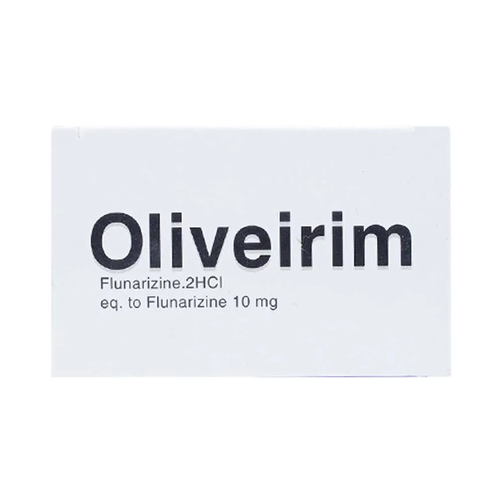 Hình ảnh Viên nén Oliveirim 10mg DaViPharm dự phòng đau nửa đầu, điều trị chứng chóng mặt (6 vỉ x 10 viên) 