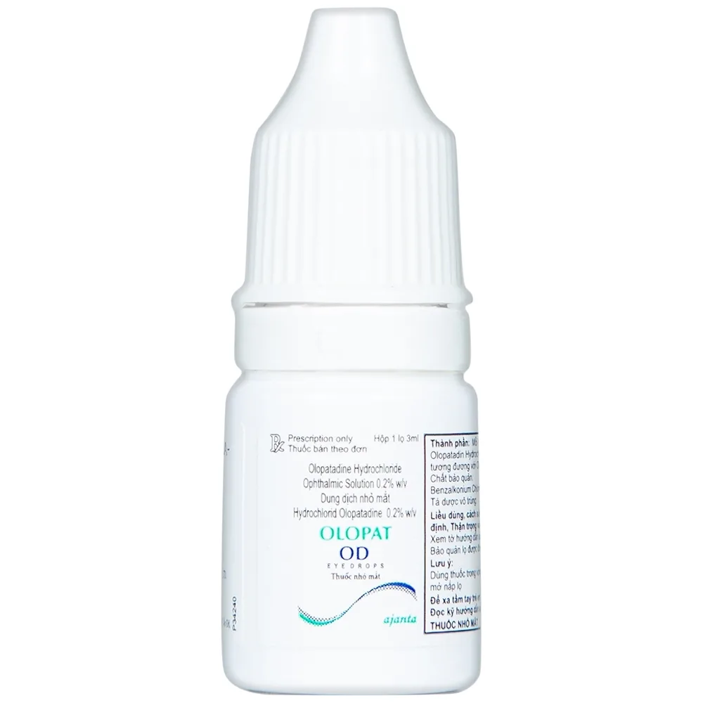 Hình ảnh Thuốc nhỏ mắt Olopat OD 0.2% Ajanta điều trị tình trạng ngứa mắt kết hợp với viêm kết mạc dị ứng (3ml)