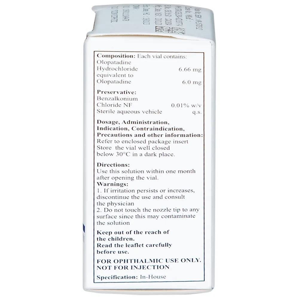 Hình ảnh Thuốc nhỏ mắt Olopat OD 0.2% Ajanta điều trị tình trạng ngứa mắt kết hợp với viêm kết mạc dị ứng (3ml)