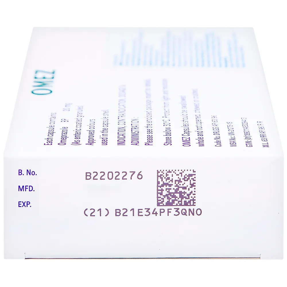 Hình ảnh Viên nang cứng Omez 20mg Dr.Reddy's điều trị và dự phòng tái phát loét tá tràng (2 vỉ x 10 viên)