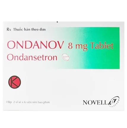 Hình ảnh Thuốc Ondanov 8mg Novell Pharma kiểm soát buồn nôn và nôn do hóa trị (2 vỉ x 6 viên)
