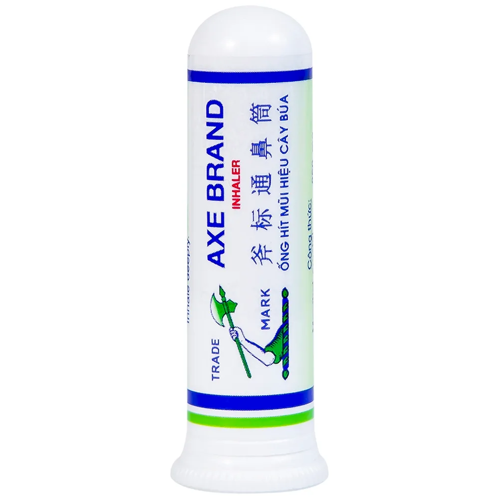 Hình ảnh  Ống hít mũi hiệu Cây Búa Axe Brand Inhaler Leung Kai Fook điều trị ngạt mũi, cảm cúm (6 ống x 1.7g)