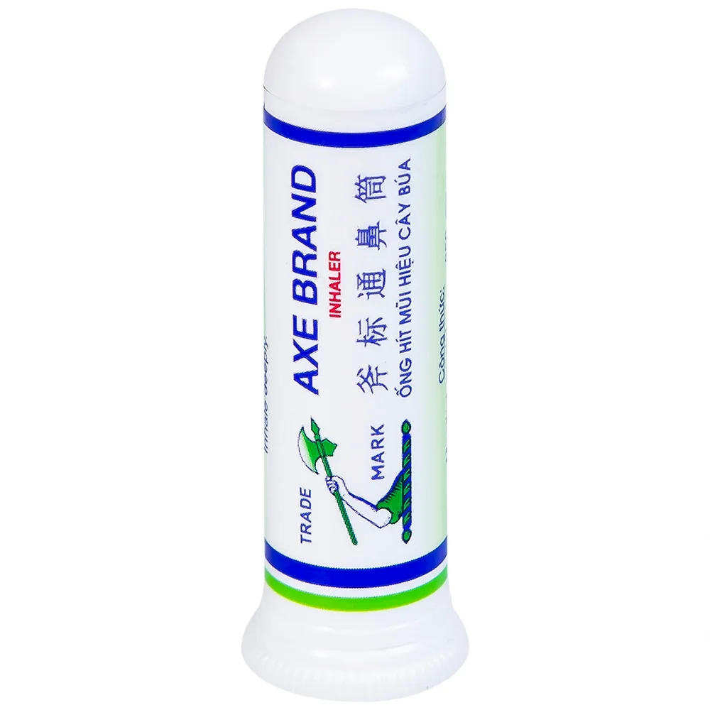 Hình ảnh  Ống hít mũi hiệu Cây Búa Axe Brand Inhaler Leung Kai Fook điều trị ngạt mũi, cảm cúm (6 ống x 1.7g)